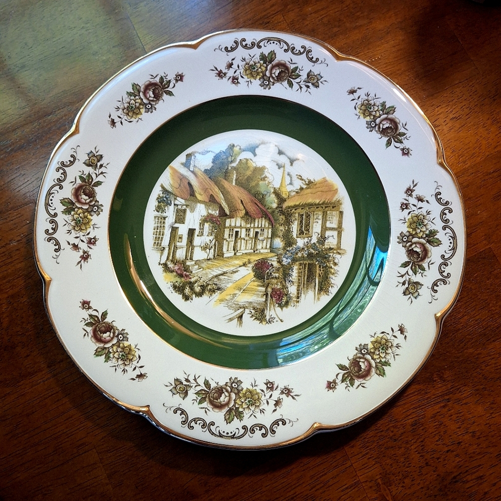 Wood And Sons Alpine White Ascot Service Plate 10 5/8" Vintage